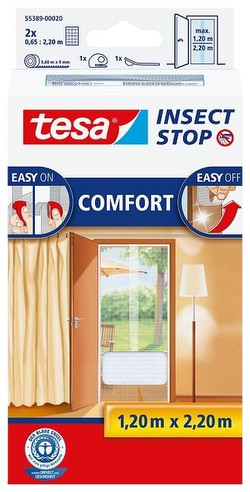 Tesa Insect Stop Fly Screen Comfort for Doors 2 x 0.65 m x 2.2 m Tesa Insect Stop Fly Screen Comfort for Doors 2 x 0.65 m x 2.2 m