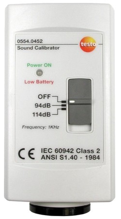 Testo Sound Level Calibrator (0554 0452) Testo Sound Level Calibrator (0554 0452)