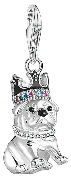 Thomas Sabo Charm pendant bulldog with crown (1510-497-21) Thomas Sabo Charm pendant bulldog with crown (1510-497-21)