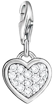 Thomas Sabo Charm pendant glitter heart white (0967-051-14) Thomas Sabo Charm pendant glitter heart white (0967-051-14)