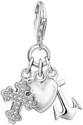 Thomas Sabo Charm Pendant Cross Heart Anchor White (0409-051-14) Thomas Sabo Charm Pendant Cross Heart Anchor White (0409-051-14)