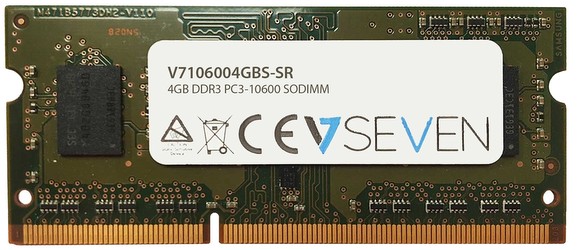 V7 DDR3-1333 4GB SO-DIMM Laptop Memory (V7106004GBS-SR) V7 DDR3-1333 4GB SO-DIMM Laptop Memory (V7106004GBS-SR)
