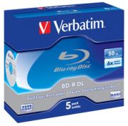 Verbatim BD-R DL 50GB 6x 5-Pack Jewel Case 43748 Verbatim BD-R DL 50GB 6x 5-Pack Jewel Case 43748