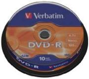 Verbatim DVD-R 4.7GB 16x 10-Pack Spindle 43523 Verbatim DVD-R 4.7GB 16x 10-Pack Spindle 43523