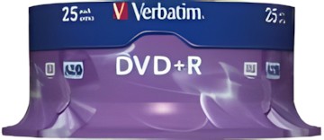 Verbatim DVD+R 4.7GB 16x 25 pack 43500 Verbatim DVD+R 4.7GB 16x 25 pack 43500