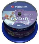 Verbatim DVD+R Wide Inkjet Print ID spindle 50 Verbatim DVD+R Wide Inkjet Print ID spindle 50
