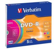 Verbatim DVD-R Color 5 pcs 43557 Verbatim DVD-R Color 5 pcs 43557