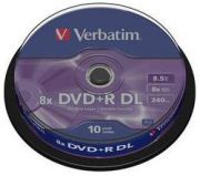 Verbatim DVD+R DL 8.5 GB 8x 10 pack 43666 Verbatim DVD+R DL 8.5 GB 8x 10 pack 43666