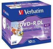 Verbatim DVD+R DL 8.5GB Wide Inkjet Print 8x 10 pcs 43665 Verbatim DVD+R DL 8.5GB Wide Inkjet Print 8x 10 pcs 43665