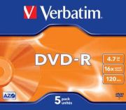 Verbatim DVD-R Matte Silver 5 pcs 43519 Verbatim DVD-R Matte Silver 5 pcs 43519
