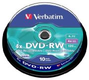 Verbatim DVD-RW 4.7GB 4x 10 pack 43552 Verbatim DVD-RW 4.7GB 4x 10 pack 43552