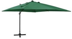 vidaXL Cantilever umbrella with pole and LED lights 300 cm vidaXL Cantilever umbrella with pole and LED lights 300 cm