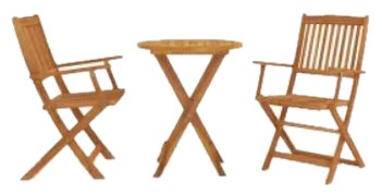 vidaXL Bistro Set Foldable 3-piece (43381) vidaXL Bistro Set Foldable 3-piece (43381)