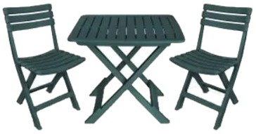 vidaXL Bistro Set Foldable 3-piece (43582) vidaXL Bistro Set Foldable 3-piece (43582)