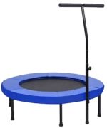 vidaXL Fitness trampoline with handle and safety padding 102 cm vidaXL Fitness trampoline with handle and safety padding 102 cm