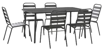 vidaXL Garden dining set 7-piece (44263) vidaXL Garden dining set 7-piece (44263)
