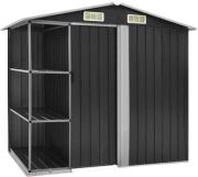 vidaXL Garden shed with iron shelf 205 x 130 x 183 cm vidaXL Garden shed with iron shelf 205 x 130 x 183 cm