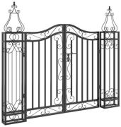 vidaXL Garden Gate Black Wrought Iron (363430) vidaXL Garden Gate Black Wrought Iron (363430)