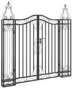 vidaXL Garden Gate Black Wrought Iron (363431) vidaXL Garden Gate Black Wrought Iron (363431)