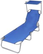 vidaXL Folding lounger with sun canopy (4119) vidaXL Folding lounger with sun canopy (4119)