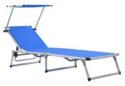 vidaXL Folding Sun Lounger with Aluminum Frame and Textilene vidaXL Folding Sun Lounger with Aluminum Frame and Textilene