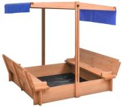vidaXL Sandbox with roof 112 x 112 x 112 cm vidaXL Sandbox with roof 112 x 112 x 112 cm