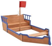 vidaXL Sandbox Pirate Ship 190 x 94.5 x 101 cm vidaXL Sandbox Pirate Ship 190 x 94.5 x 101 cm