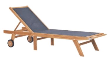 vidaXL Folding Sun Lounger with Wheels (44668) vidaXL Folding Sun Lounger with Wheels (44668)