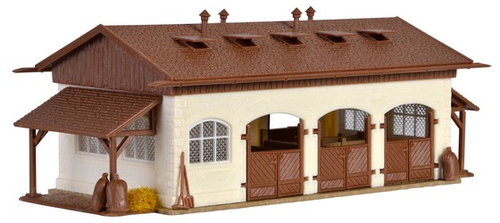 Vollmer H0 Riding Stable with Horse Paddock and Horses (43790) Vollmer H0 Riding Stable with Horse Paddock and Horses (43790)