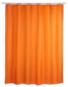 Wenko Shower Curtain Uni Orange 180 x 200 cm Wenko Shower Curtain Uni Orange 180 x 200 cm