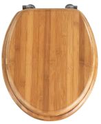 Wenko Toilet seat bamboo dark Wenko Toilet seat bamboo dark