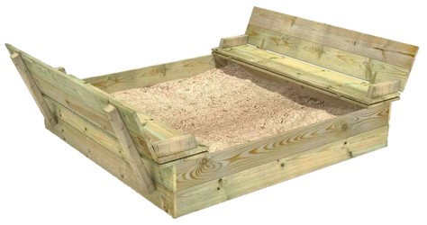 Wickey Sandbox Flippey with folding lid 150 x 165 cm Wickey Sandbox Flippey with folding lid 150 x 165 cm