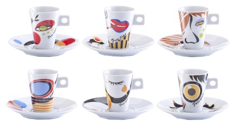 Zeller Espresso cup set Faces 12-piece (26505) Zeller Espresso cup set Faces 12-piece (26505)