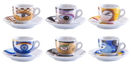 Zeller Espresso Set Magic Eye 12-piece (26510) Zeller Espresso Set Magic Eye 12-piece (26510)